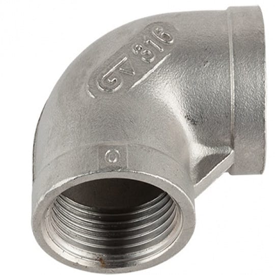 Codo 90° De Acero Inoxidable